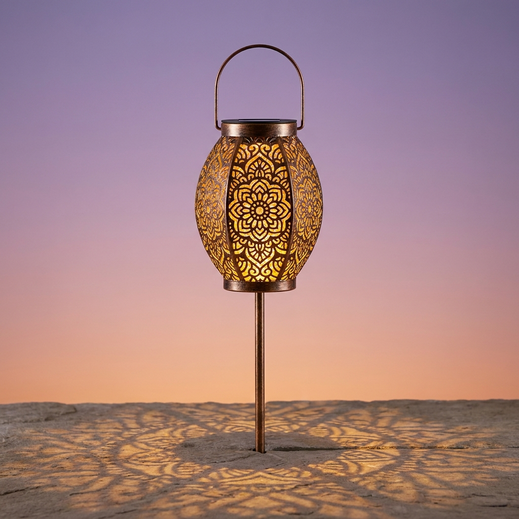 Solar Mandala Garden Light